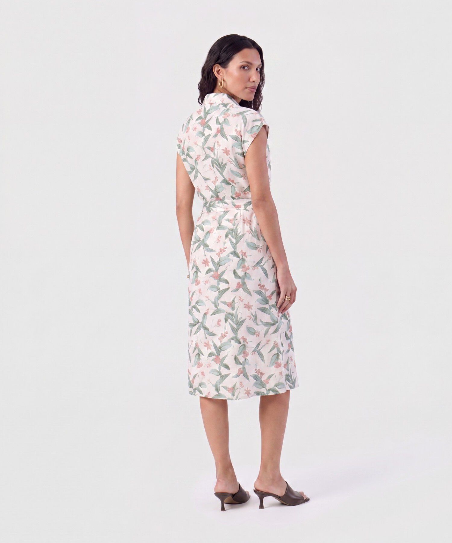Vestido Camisero Ajustable Para Mujer