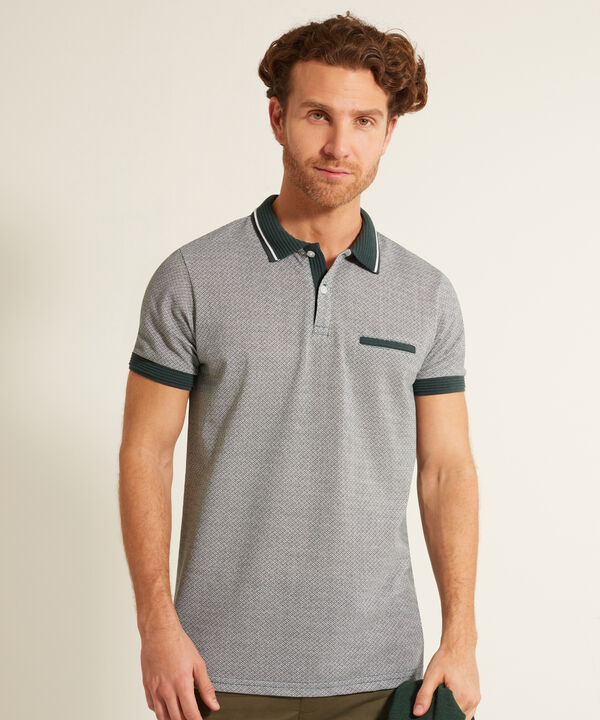 Polo Cuello Tejido Estampada