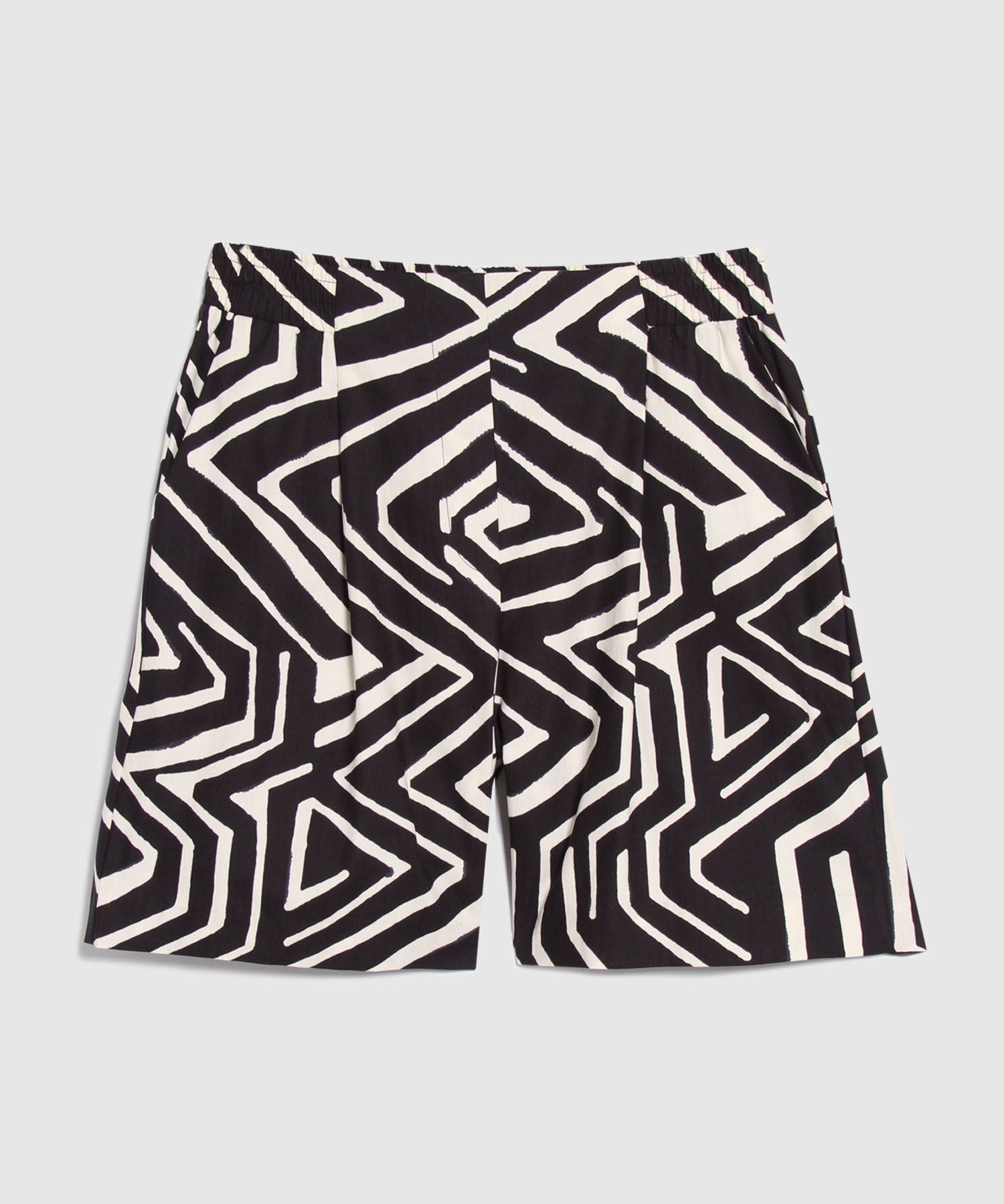 Bermuda Estampada Con Prenses, El&aacute;stico En Cintura Y Bolsillos Laterales, Serena