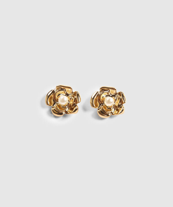 Aretes Forma de Flor Dorados image number null
