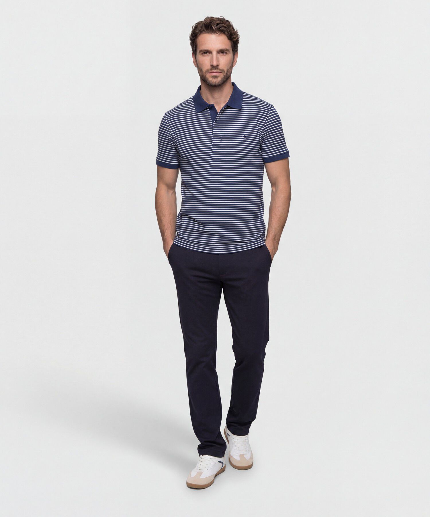 Polo Hombre Manga Corta A Rayas