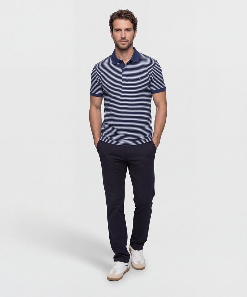Polo Hombre Manga Corta A Rayas