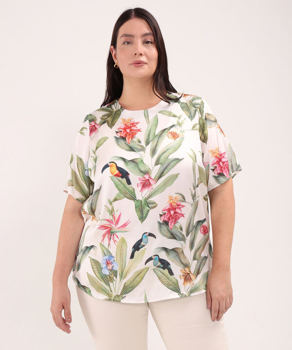 Blusa Estampada Fluida image number null