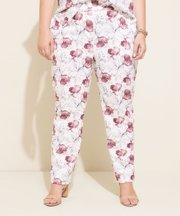 Pantalon Estampado Con Elastico En Posterior