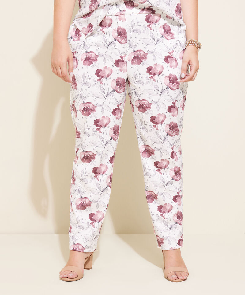 Pantalon Estampado Con Elastico En Posterior