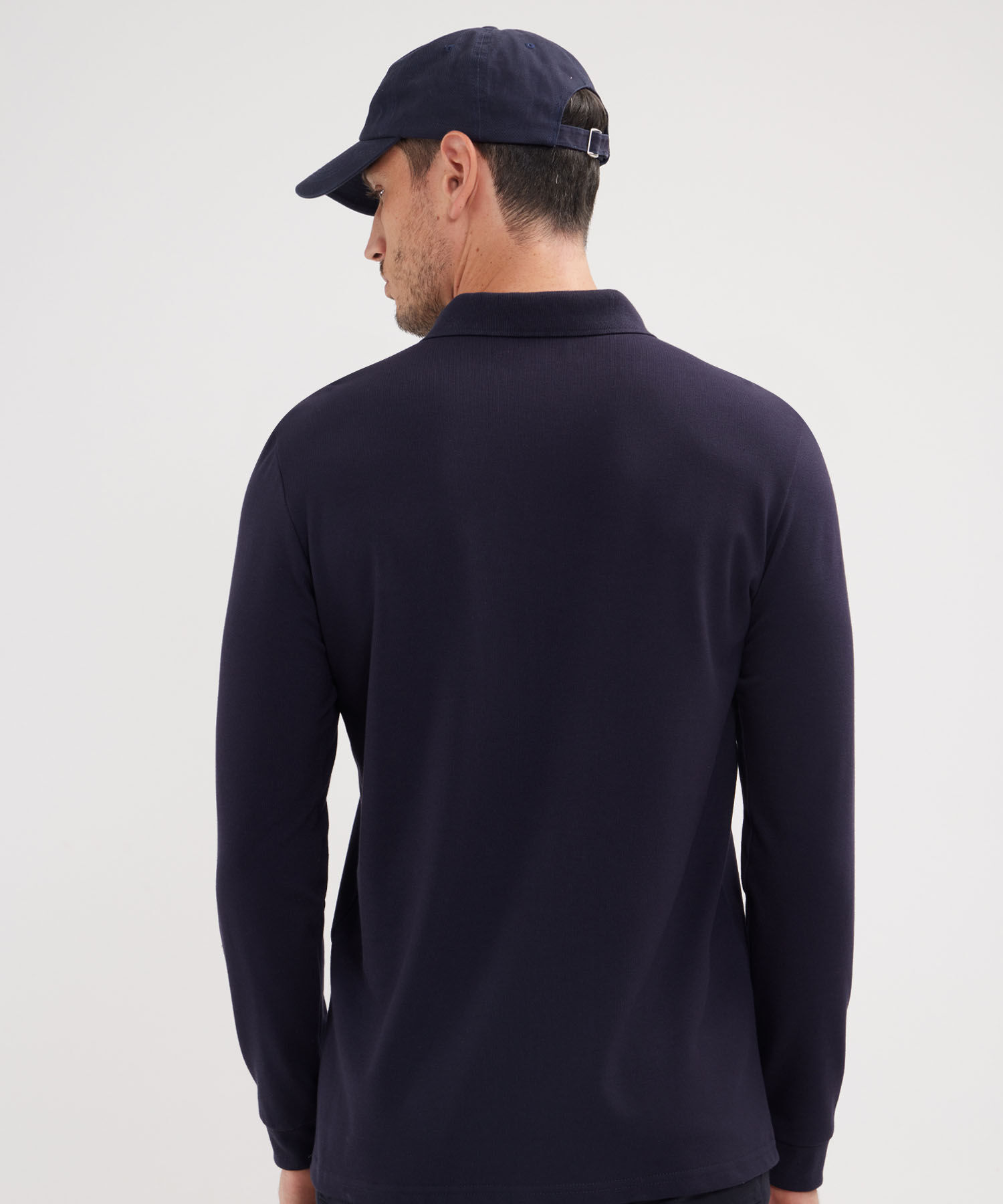 Polo manga larga cuello tejido sin bolsillo