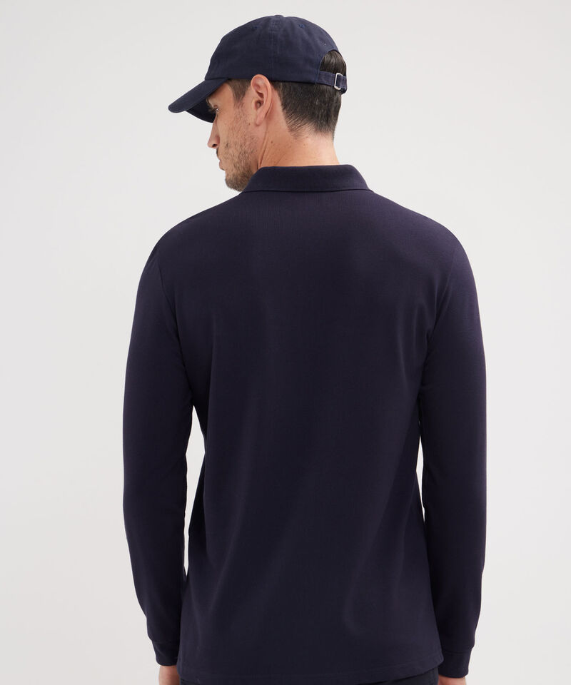Polo manga larga cuello tejido sin bolsillo
