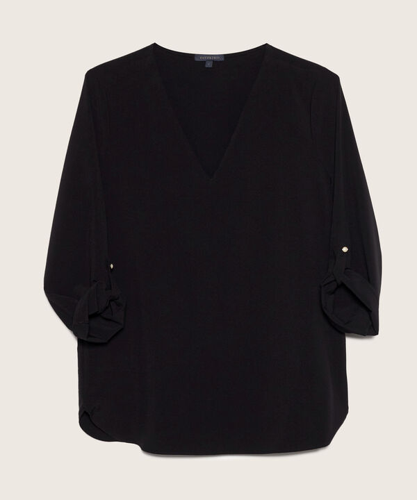 Blusa Unicolor Manga 3/4 image number null