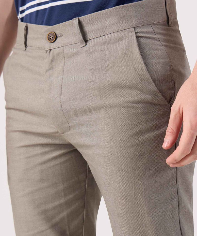 Pantalon Tipo Chino Unicolor 