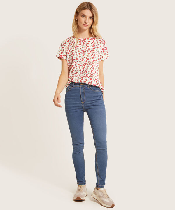 Camiseta Manga Corta Cuello Redondo Estampada