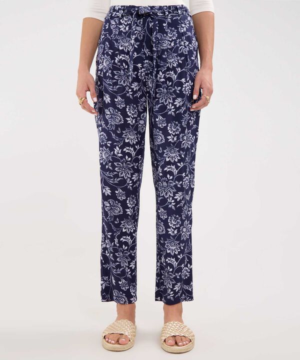 Pantalón Casual Estampado Botánico image number null
