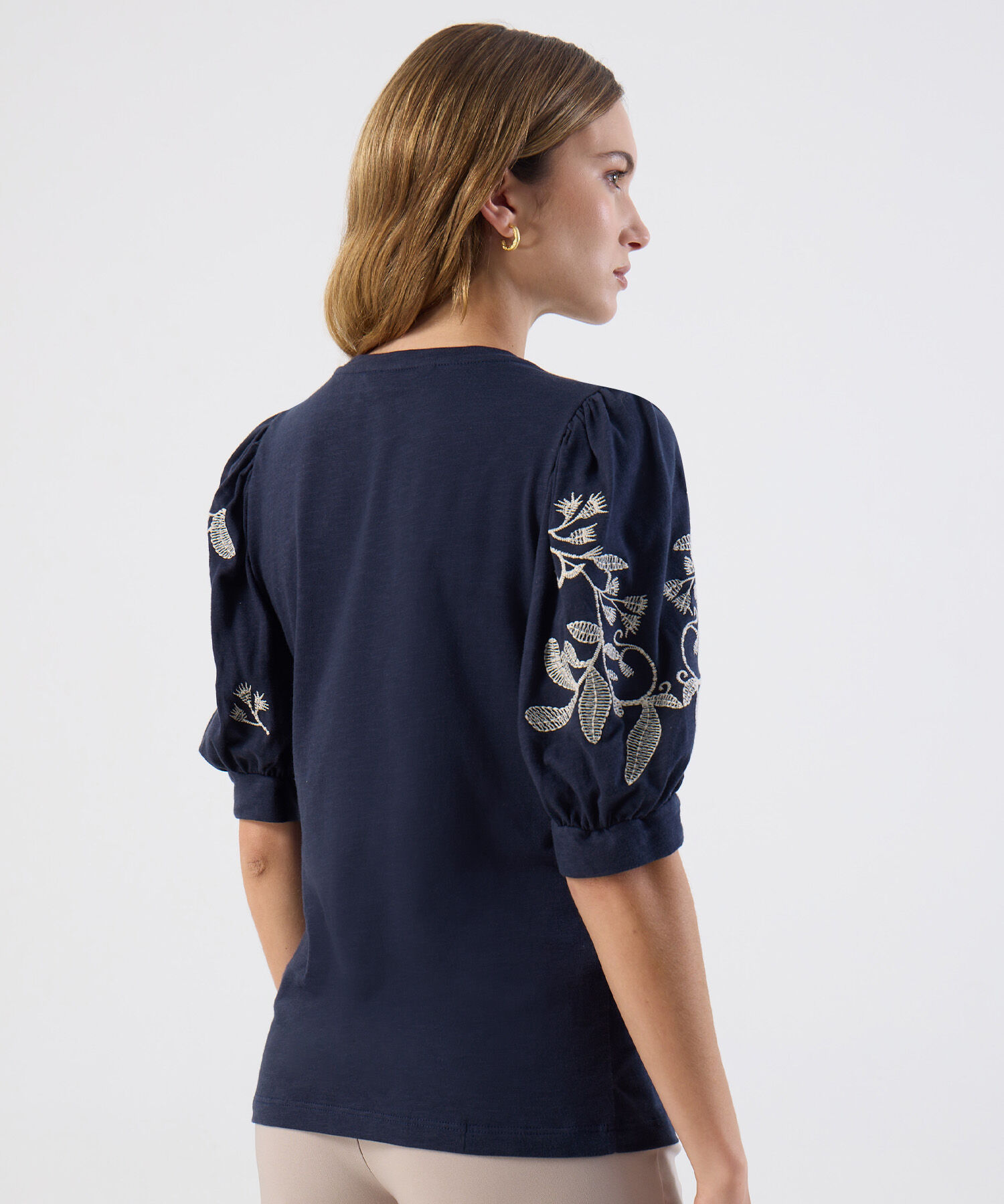 Camiseta Mangas Globo Para Mujer