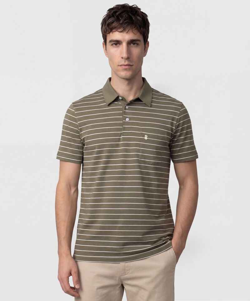 Polo Con Bolsillo Frontal Para Hombre
