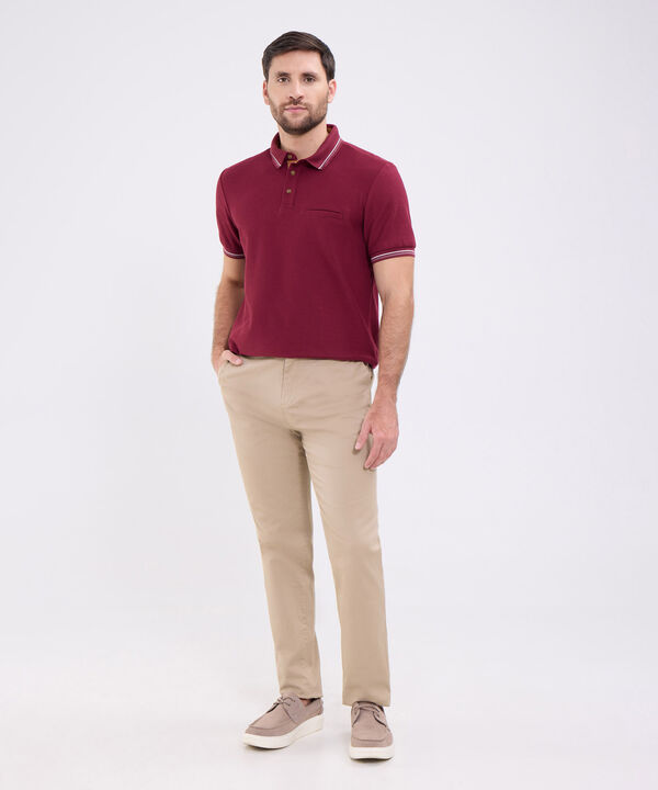 Polo Unicolor Para Hombre image number null