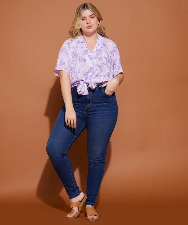 Jean Skinny Tono Azul Oscuro Medio