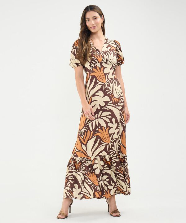 Vestido Largo Estampado image number null