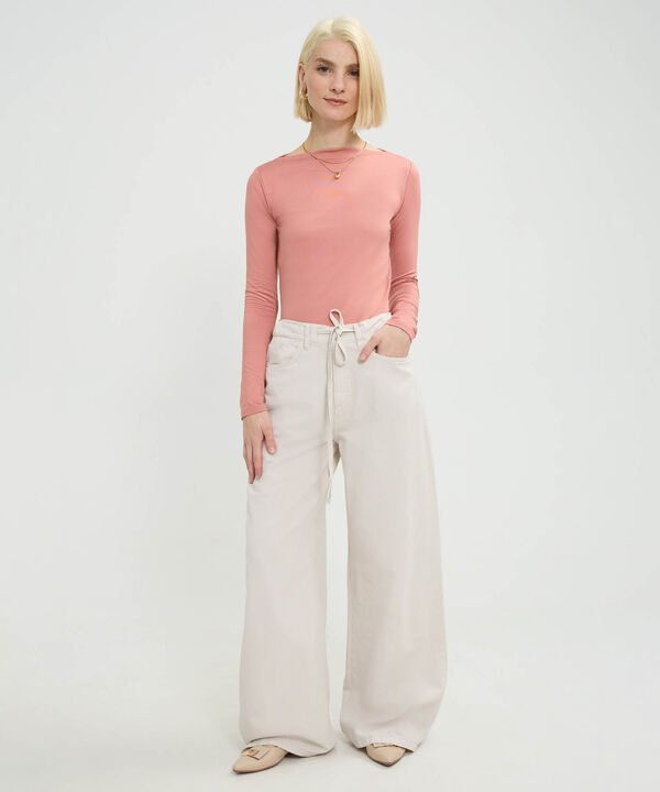 Jean Wide Leg Con Cinto De Amarre image number null