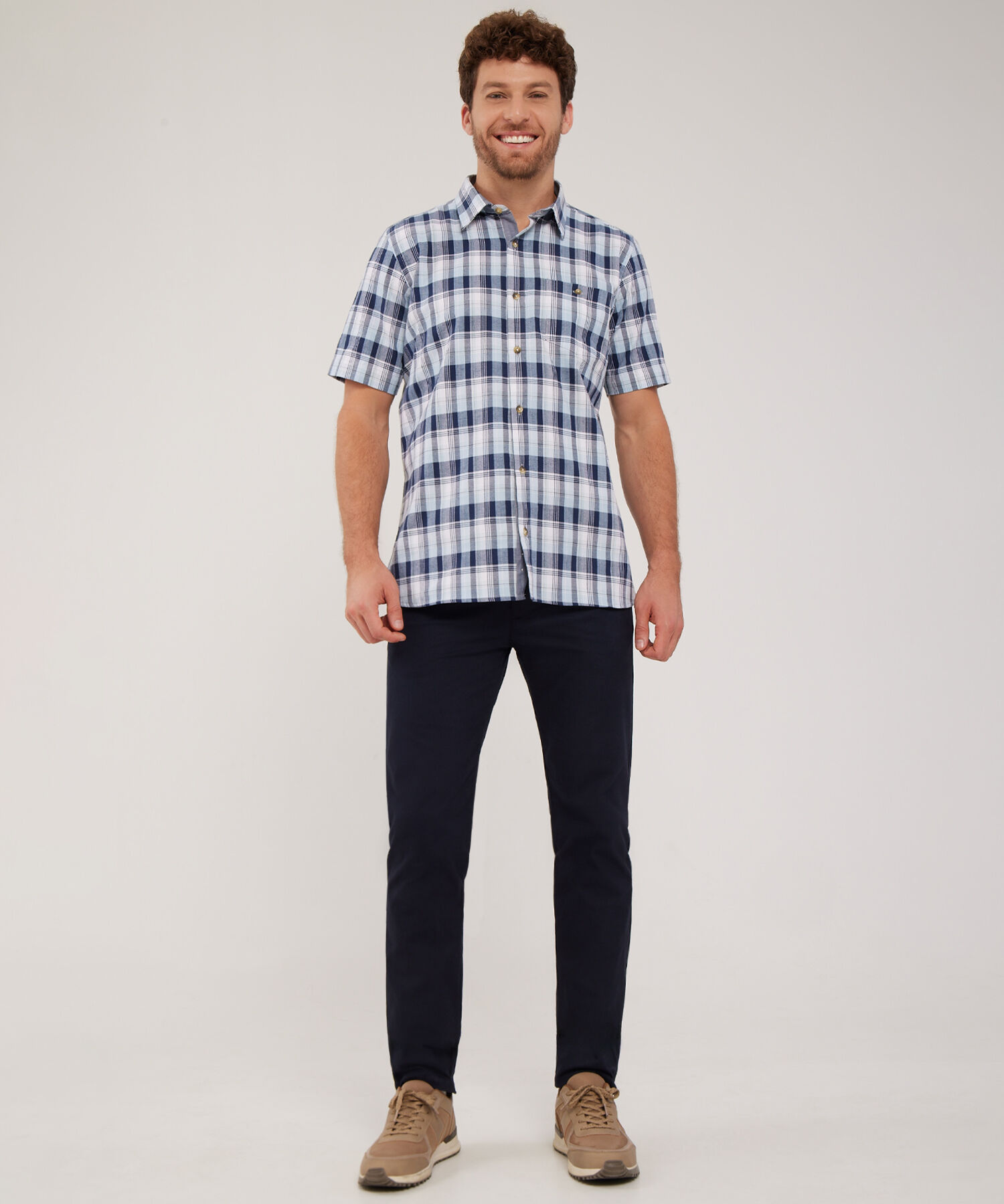 Camisa Manga Corta  Cuadros