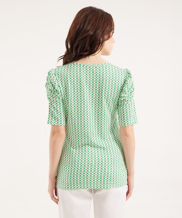 Camiseta Estampada con Ruche