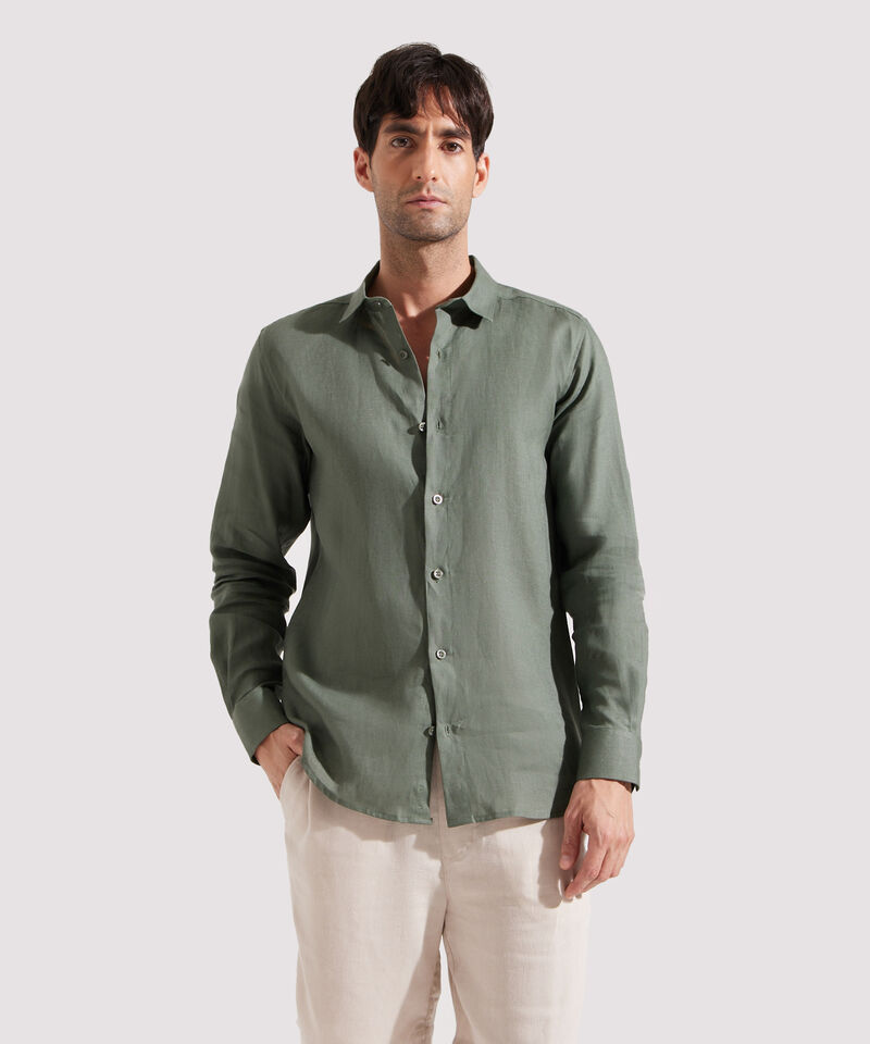 Camisa Manga Larga en Lino