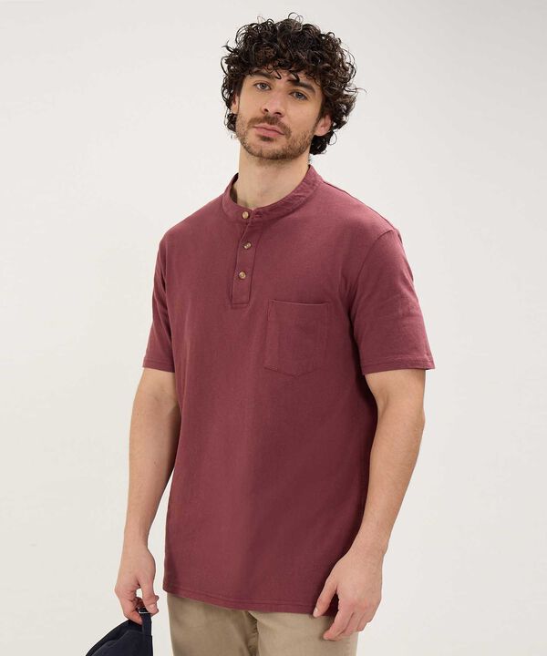 Camiseta Cuello Henley con Bolsillo image number null