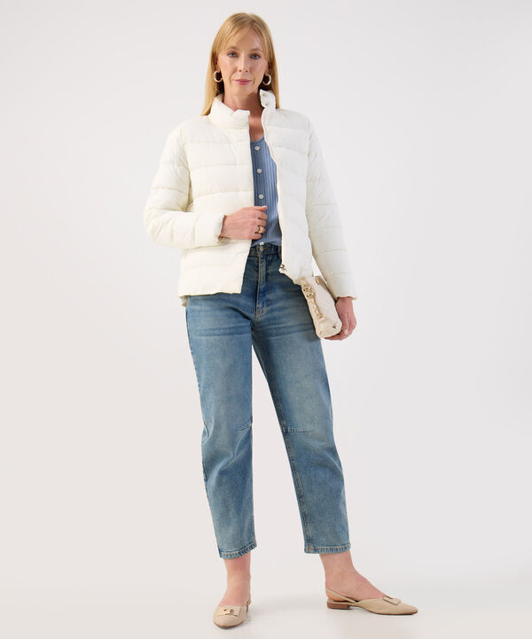 Camiseta Para Mujer Tejido Acanalado con Botones Frontales image number null