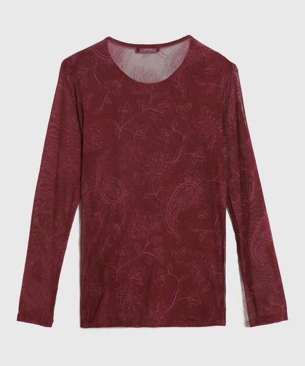 Camiseta de Manga Larga Estampada para Mujer