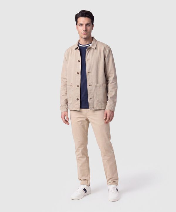 Chaqueta Casual Unicolor Para Hombre