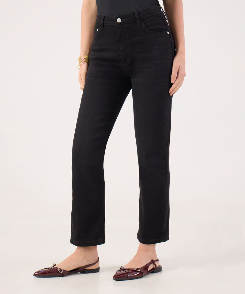 Jean Straight Con Desgaste 