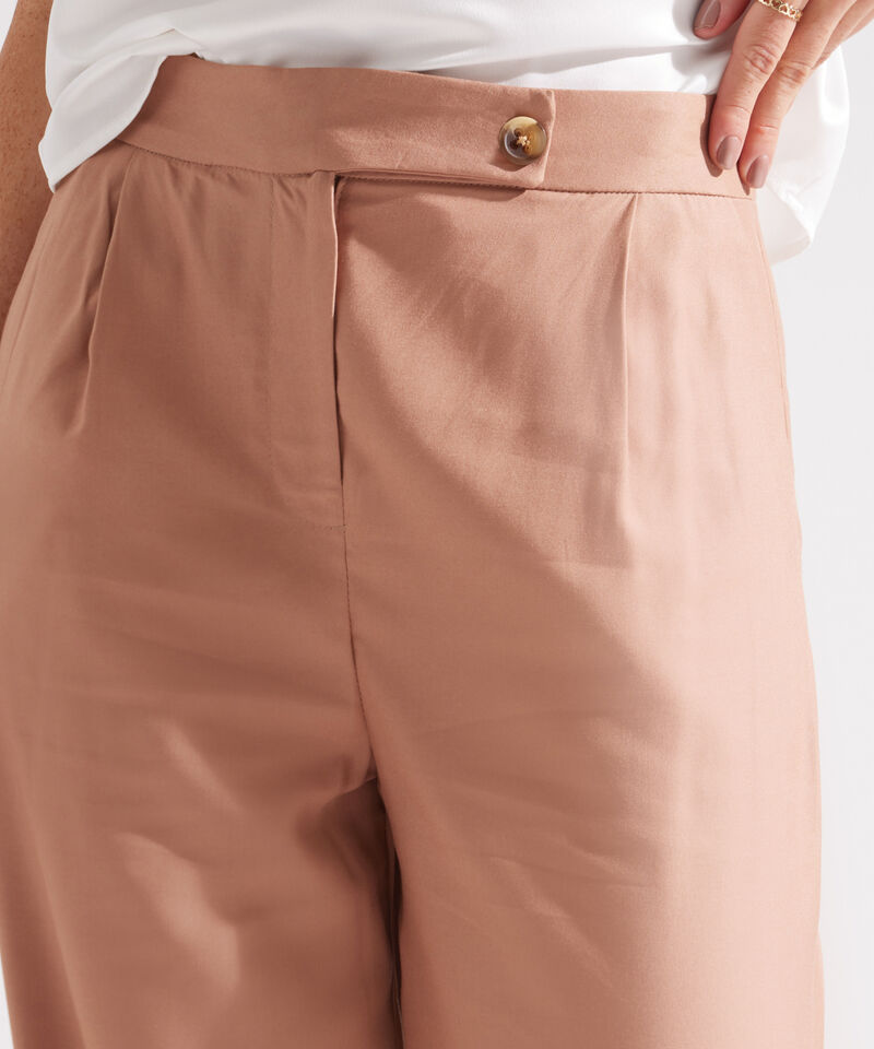 Pantalón Palazzo Con Bolsillos