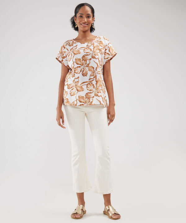Blusa Estampada, Manga Corta Corrida image number null