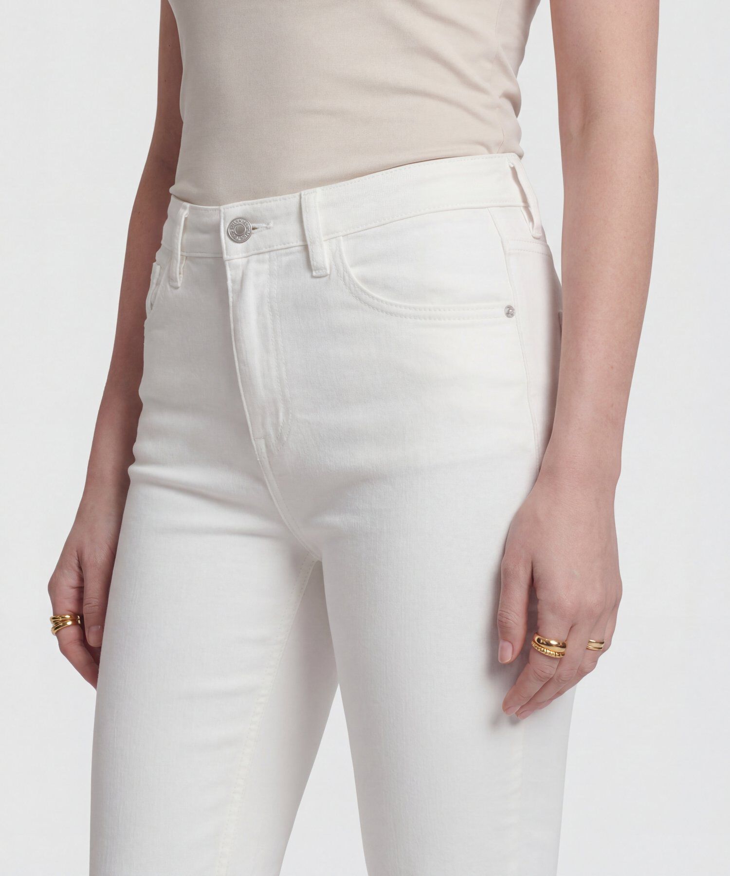 Jeans Cropped Flare Off White 