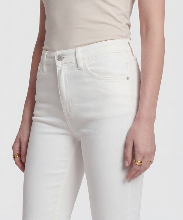 Jeans Cropped Flare Off White 