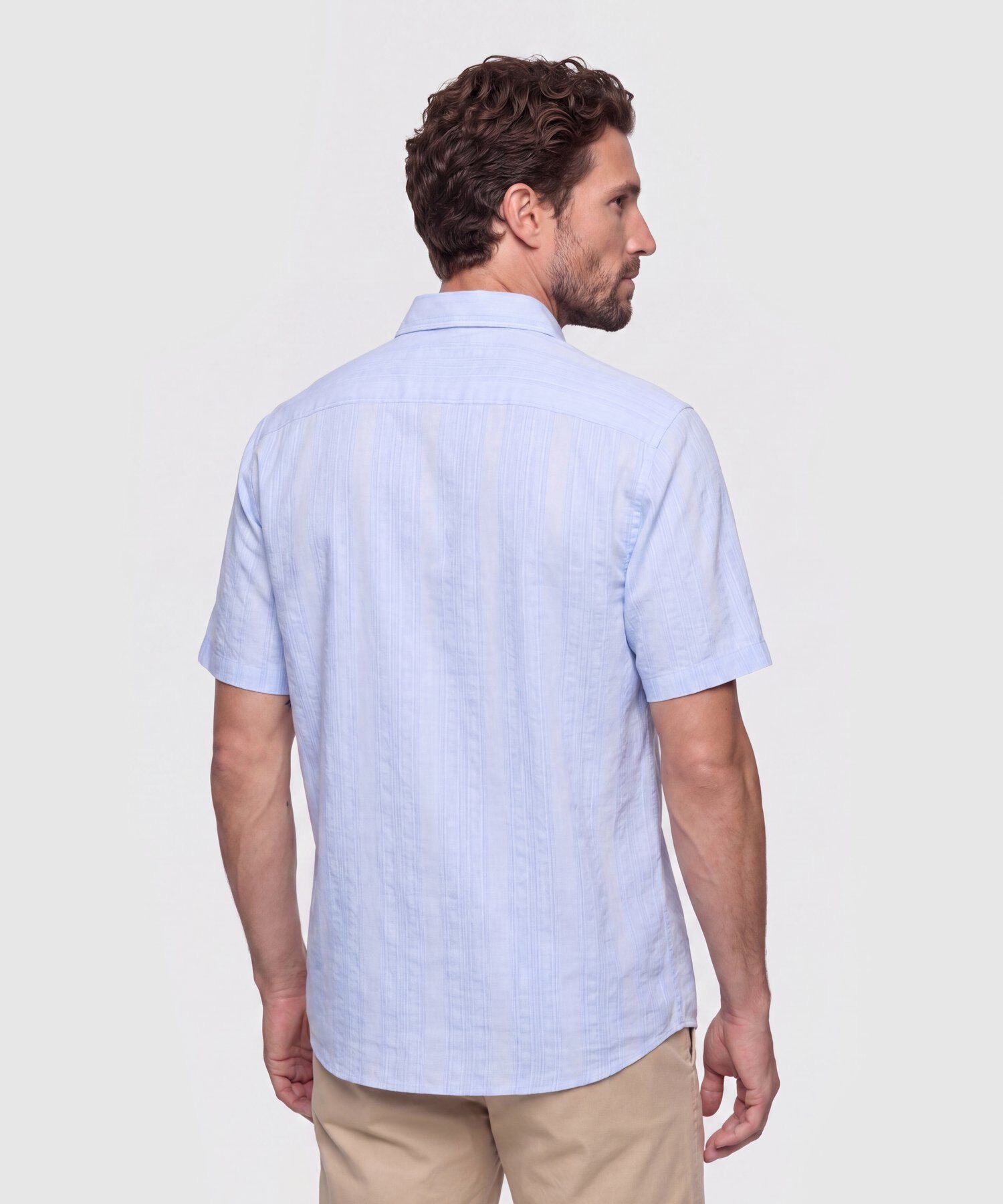 Camisa Manga Corta Texturizada para Hombre