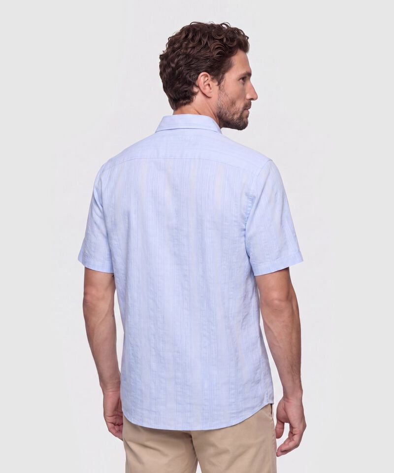 Camisa Manga Corta Texturizada para Hombre