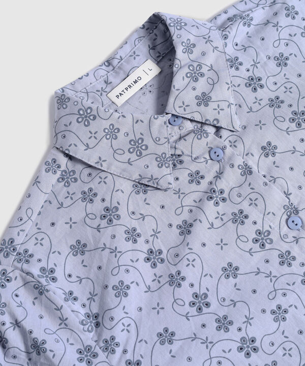 Blusa Estampada de Manga Tres Cuartos image number null