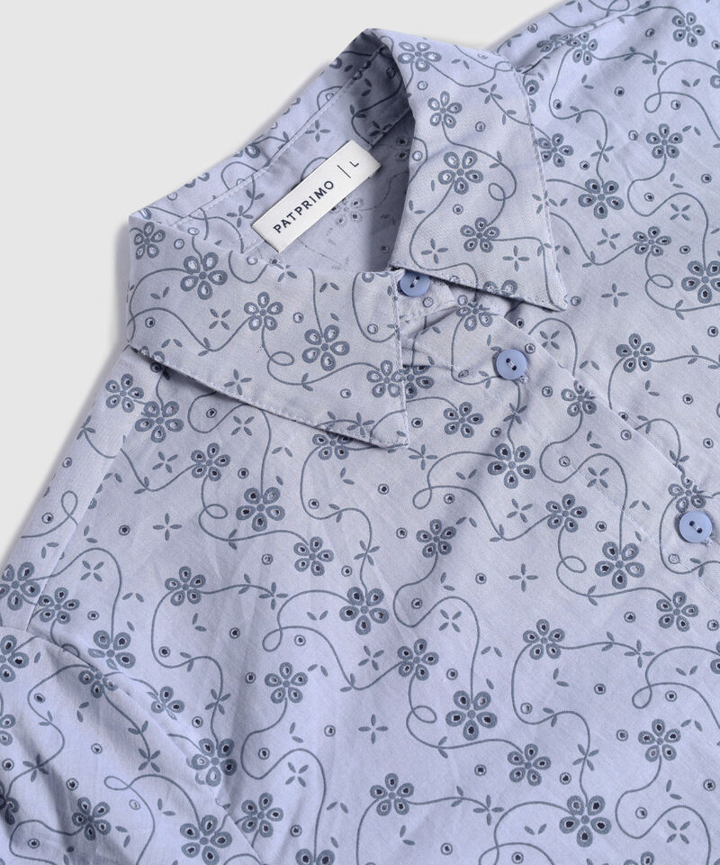 Blusa Estampada de Manga Tres Cuartos