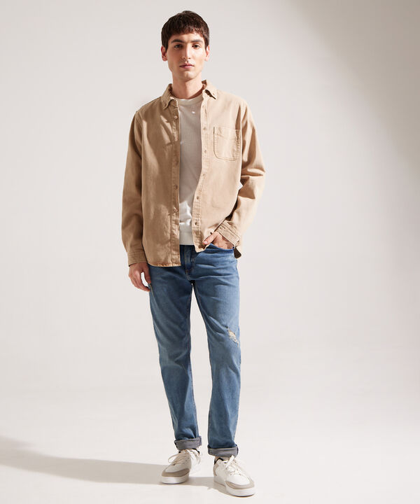 Chaqueta Sobrecamisa Beige