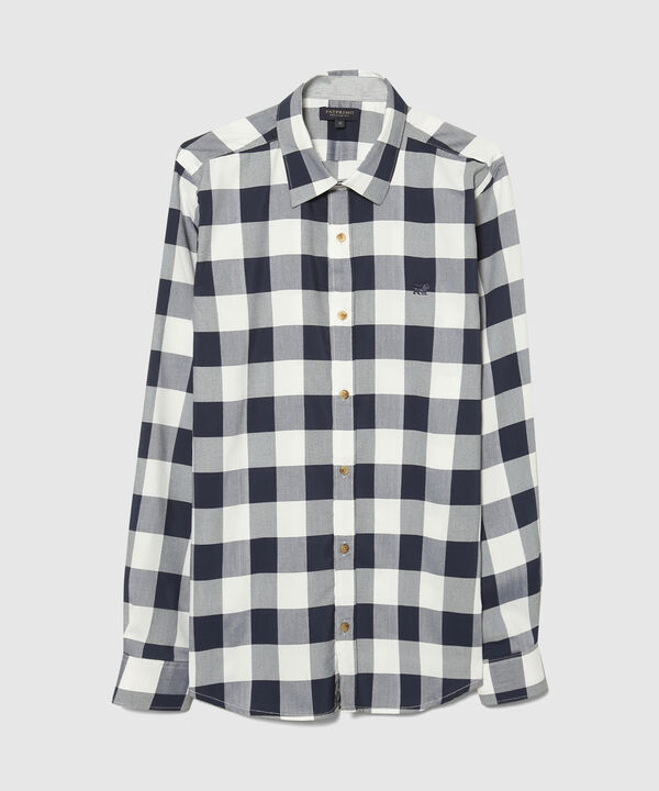 Camisa Manga Larga Preteñida Cuello Casual Corto Regular