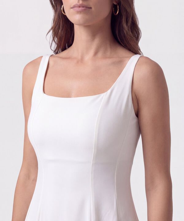 Vestido Midi Tiras Con Tablones Para Mujer