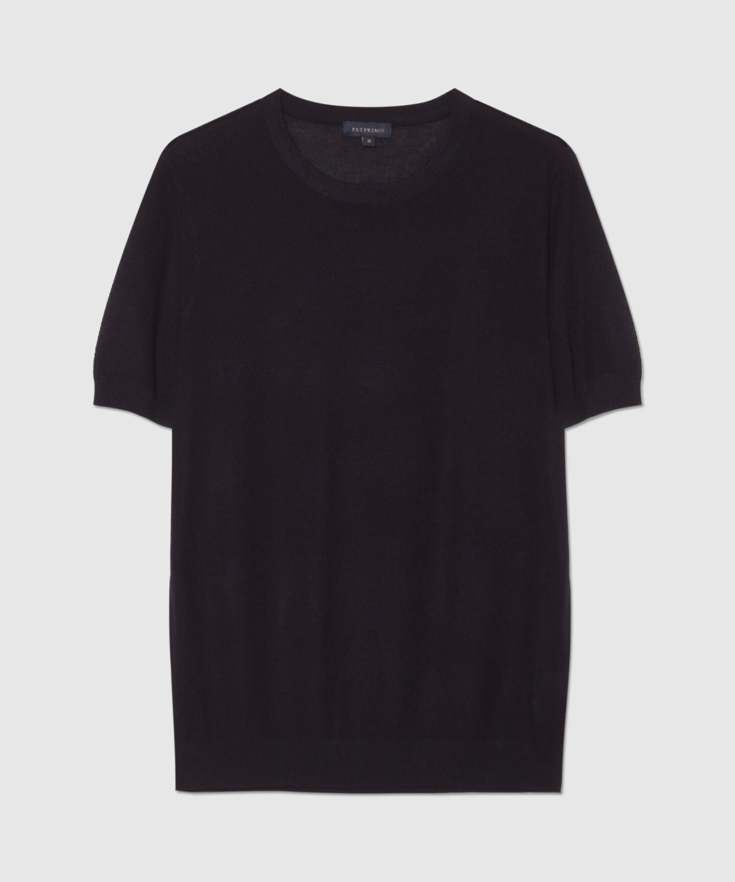 Camiseta Manga Corta Escote Redondo Tejida
