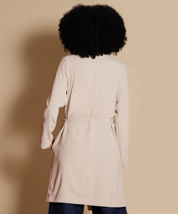 Chaqueta Trench Ligera Con Cintur&oacute;n Para Mujer