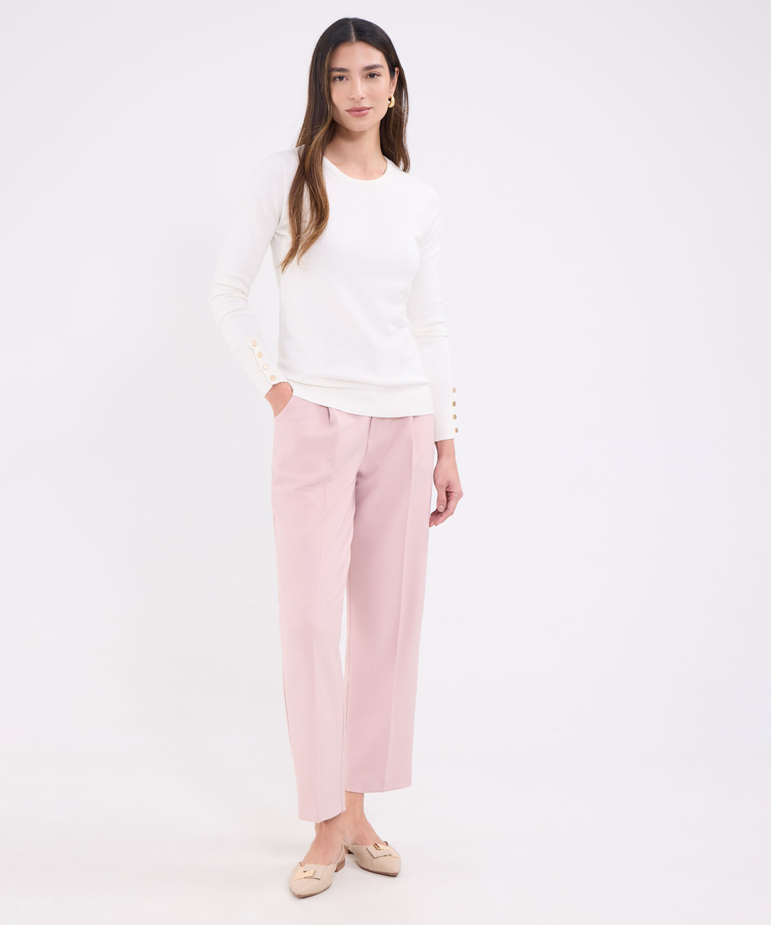 Pantalon unicolor para mujer
