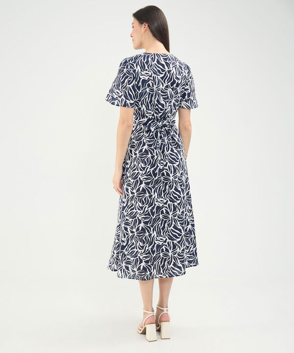 Vestido Estampado con Escote en V