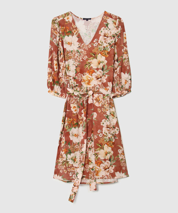 Vestido Estampado Escote En V