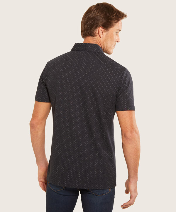 Polo Estampada Cuello Duro , Con Bolsillo