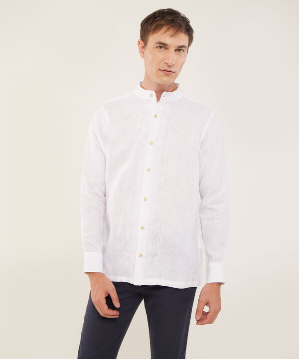 Camisa Guayabera Cuello Neru Manga Larga image number null