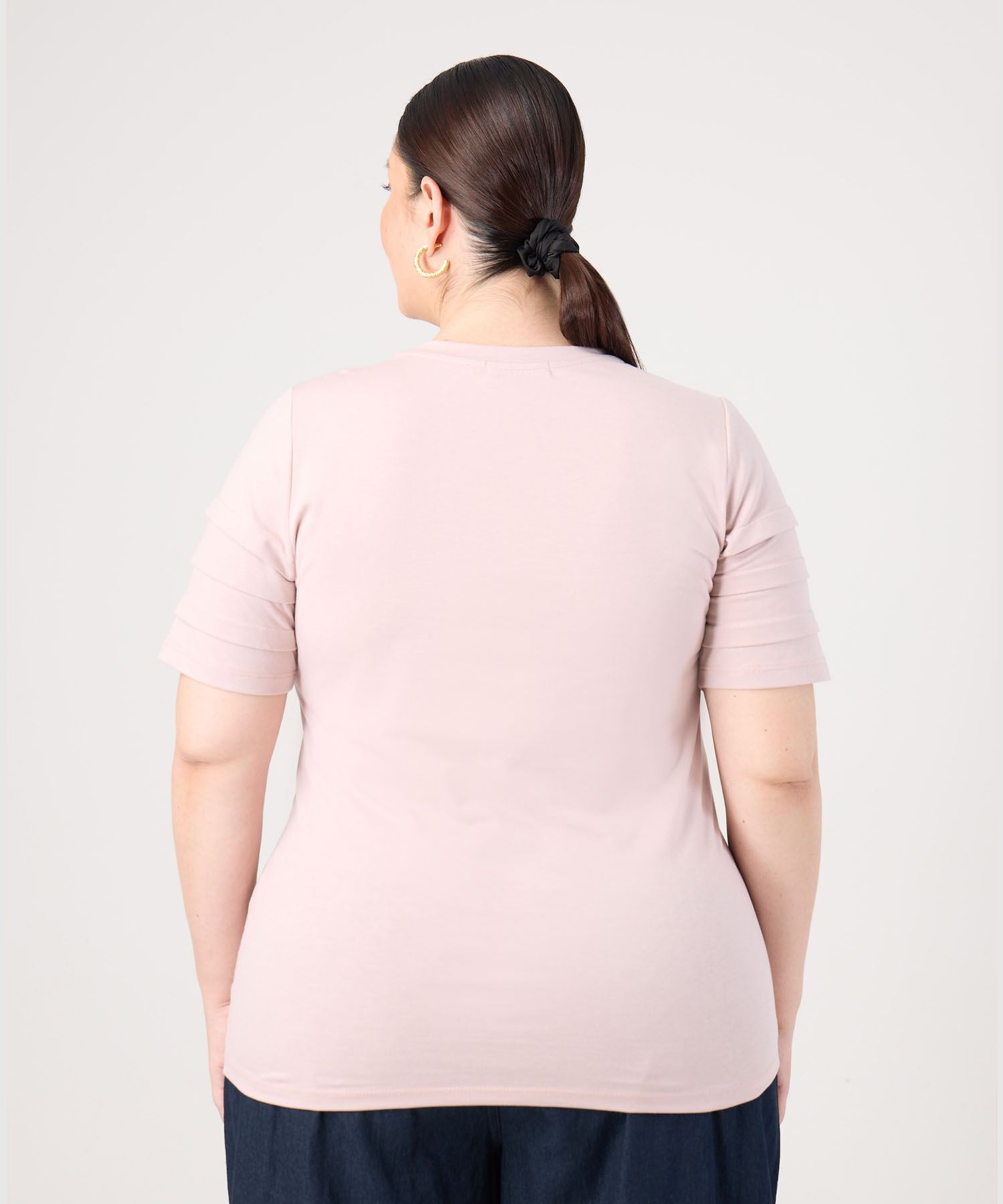 Camiseta Con Detalle En Mangas Para Mujer Curvy