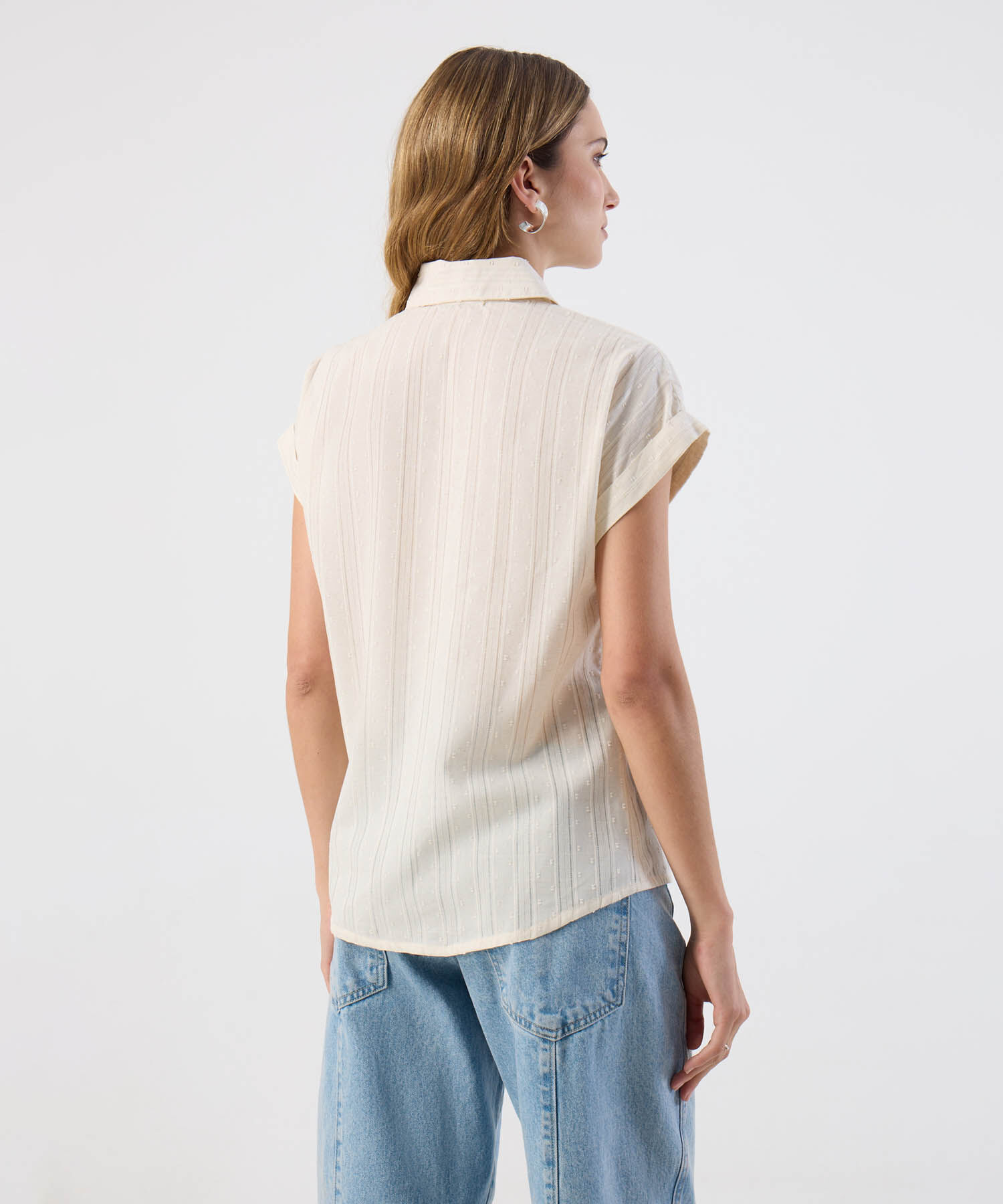 Camisa Casual De Manga Corta Para Mujer