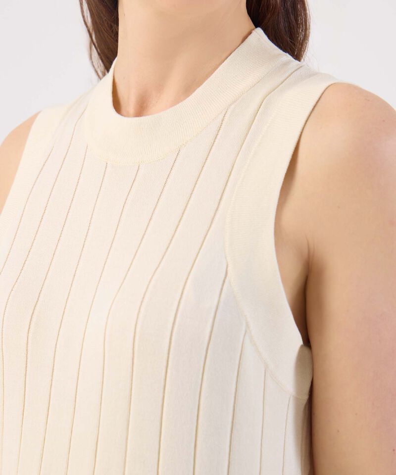 Vestido Mujer Maxi Acanalado Sin Mangas B&aacute;sico